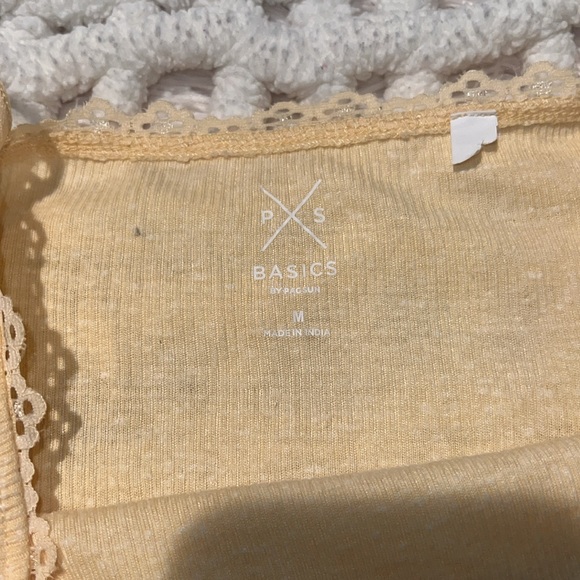 (M) Pacsun Yellow Crop Tank-Top - Picture 4 of 4